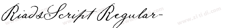 RiadsScript Regular字体转换 RiadsScript Regular字体转换